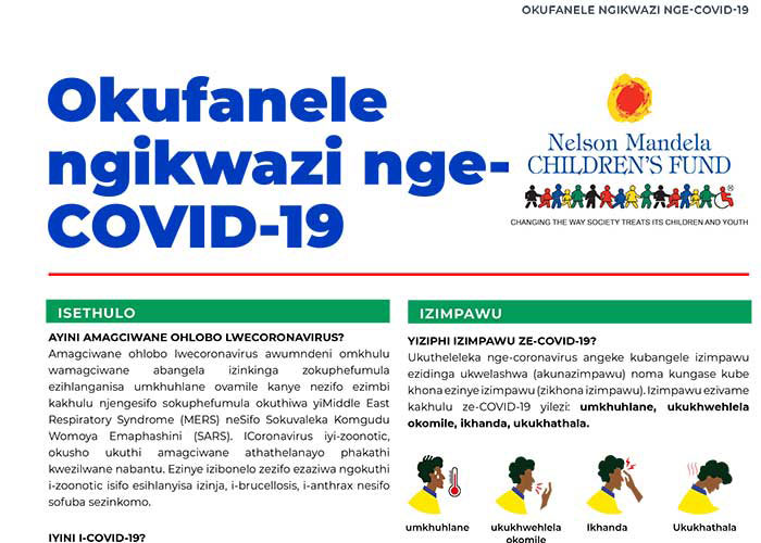 COVID-19 Zulu Handbill for Adults